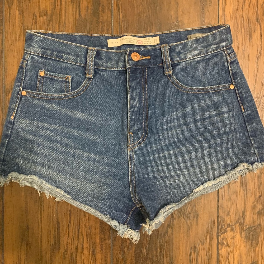 ZARA HIGH WAISTED SHORTS 4